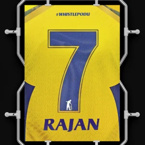 csk – custom jersey name & number poster