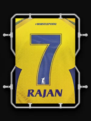 csk – custom jersey name & number poster
