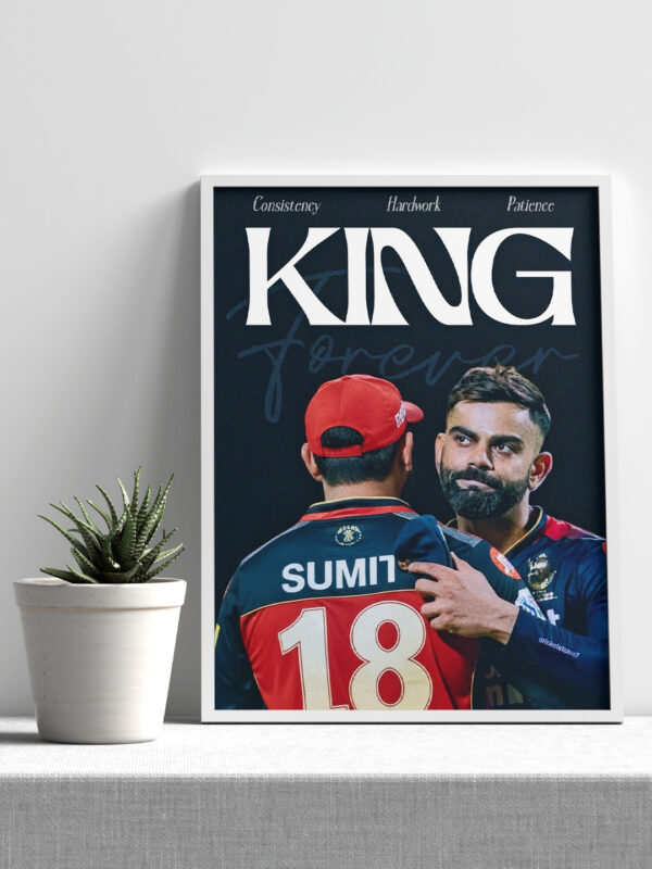hug your king kohli custom fan poster