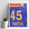 mumbai indians jersey custom name poster