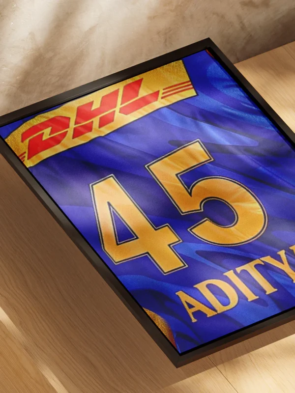 mumbai indians jersey custom name poster