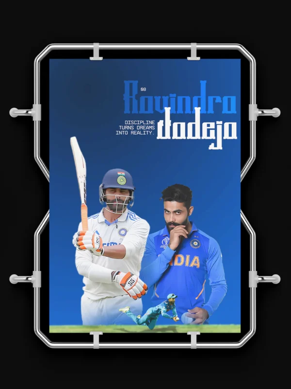 warrior sir jadeja fan poster indian player collection
