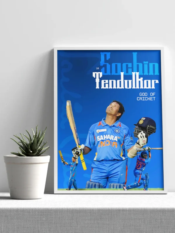 god of cricket sachin tendulkar team india collection poster
