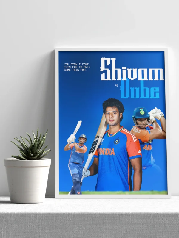 shivam dube – team india collection poster