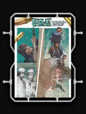 sholay movie – classic creative poster sholay movie – classic creative poster