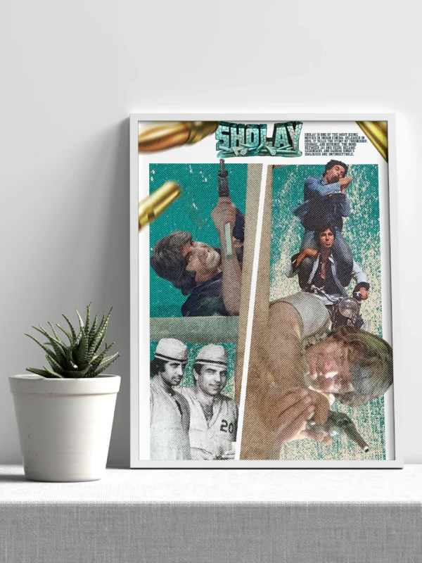 sholay movie – classic creative poster