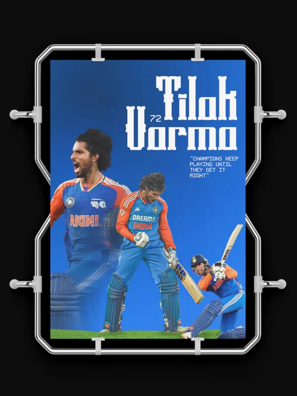 tilak varma indian player collection poster