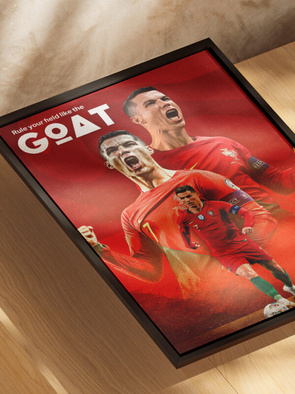 goat ronaldo motivational poster