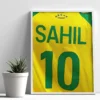 brazil national team custom football poster