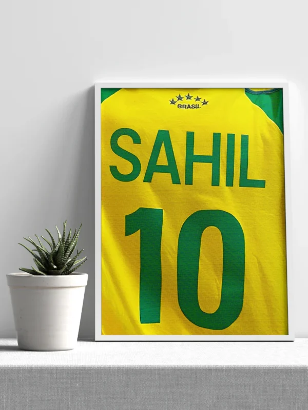 brazil national team custom football poster