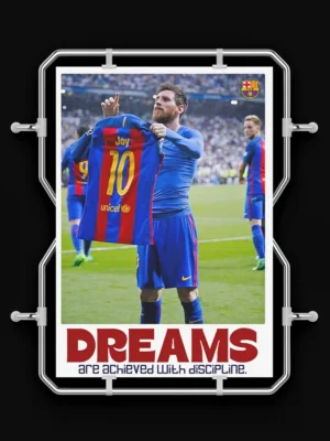 define aura with your name – fcb jersey held by goat messi