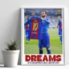define aura with your name – fcb jersey held by goat messi