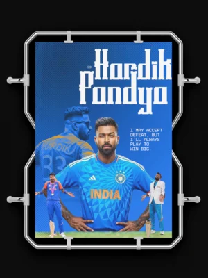 hard hitting pandya power poster