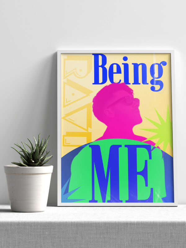 being me custom name & image creative poster being me custom name & image creative poster