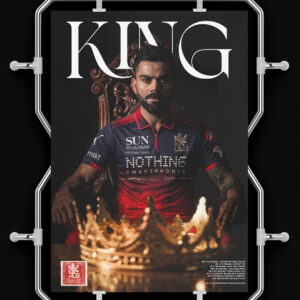 king for a reason virat kohli rcb edition poster