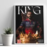 king for a reason virat kohli rcb edition poster