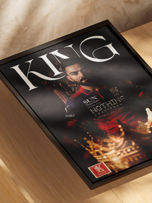 king for a reason virat kohli rcb edition poster