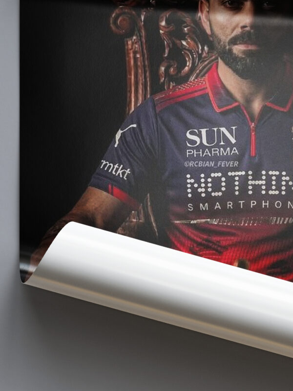 king for a reason virat kohli rcb edition poster