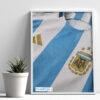 ARGENTINA FOOTBALL TEAM JERSEY POSTER FRAME