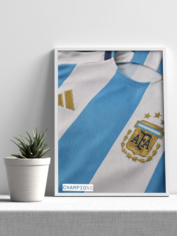 ARGENTINA FOOTBALL TEAM JERSEY POSTER FRAME
