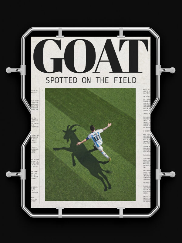 GOAT ON THE FIELD – LIONEL MESSI POSTER FRAME.