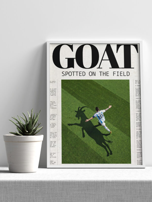 GOAT ON THE FIELD – LIONEL MESSI POSTER FRAME.