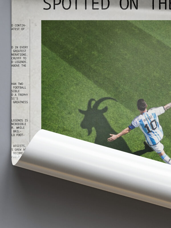 GOAT ON THE FIELD – LIONEL MESSI POSTER FRAME.