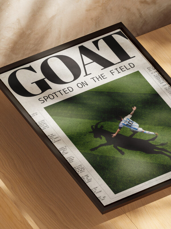 GOAT ON THE FIELD – LIONEL MESSI POSTER FRAME.