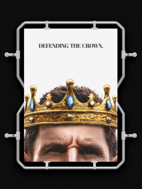 THE KING DEFENDING THE CROWN – MESSI FRAME
