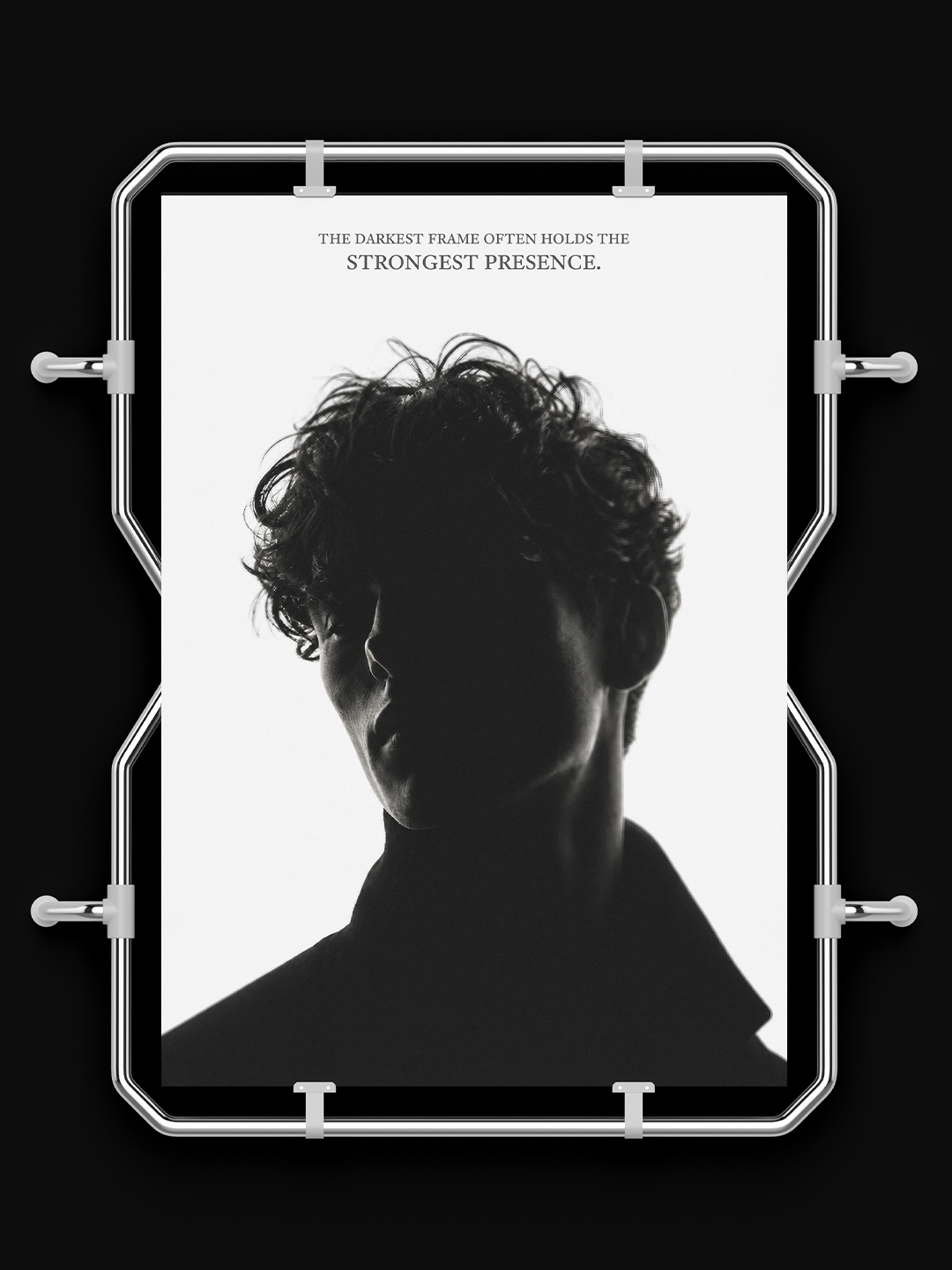 YOUR SILHOUETTE + AURA QUOTE (CLEAN EDITION) CUSTOM POSTER FRAME