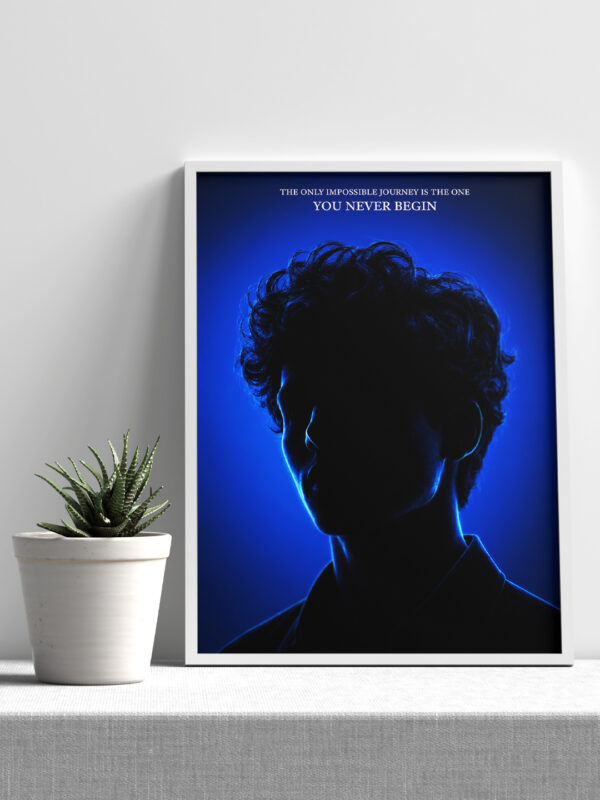 YOUR SILHOUETTE + AURA QUOTE (COOL EDITION) CUSTOM POSTER FRAME