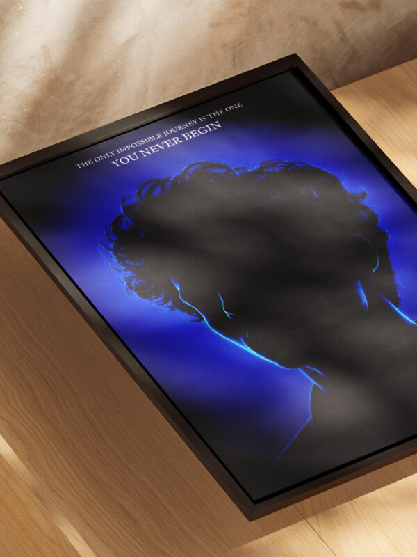YOUR SILHOUETTE + AURA QUOTE (COOL EDITION) CUSTOM POSTER FRAME