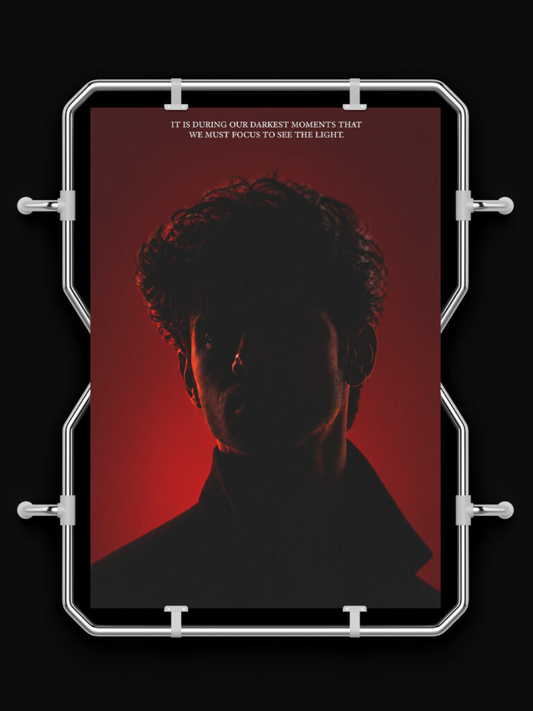 your-silhouette-aura-quote-warm-edition-custom-poster-frame
