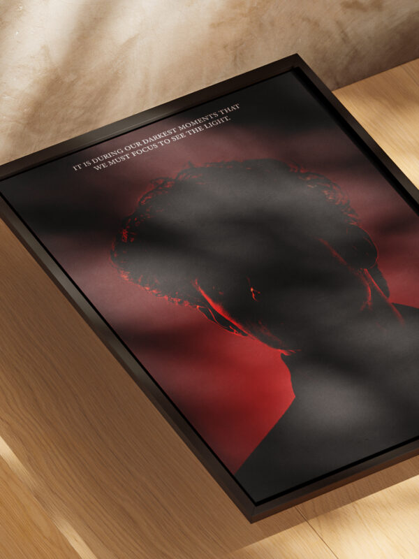 YOUR SILHOUETTE + AURA QUOTE (WARM EDITION) CUSTOM POSTER FRAME