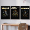 LORD GANESHA DIVINE BLESSINGS - 3 FRAME POSTER SET