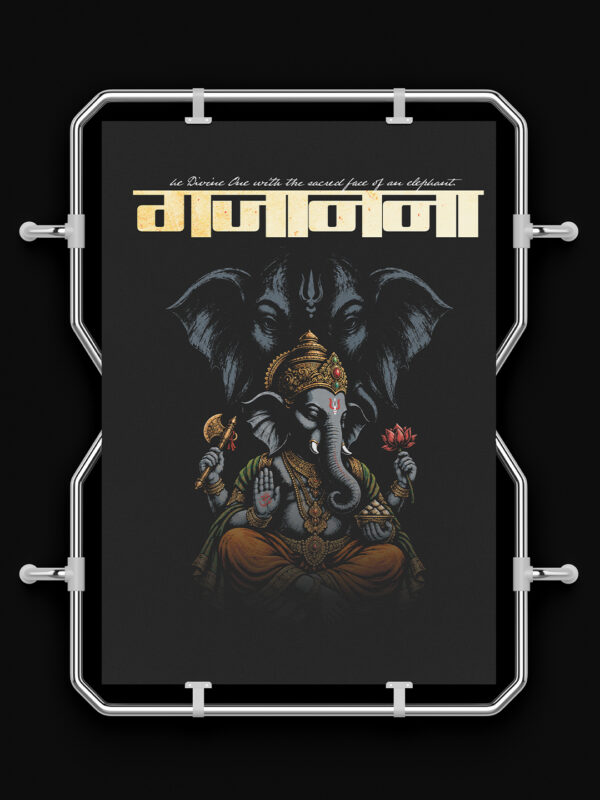 LORD GANESHA DIVINE BLESSINGS - 3 FRAME POSTER SET