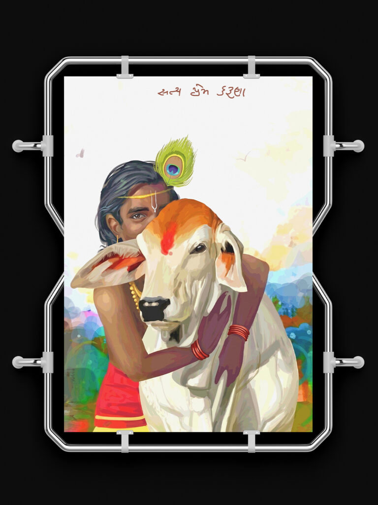 shree-krishna-with-gaiya-devotional-poster-frame