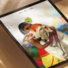 Shree Krisha Frame 4 SHREE KRISHNA WITH GAIYA DEVOTIONAL POSTER FRAME
