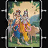 Shree Krisha Frame van 2 VRAJ DARSHAN - SHREE KRISHNA WITH THEIR FRIENDS POSTER FRAME