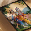 Shree Krisha Frame van 4 VRAJ DARSHAN - SHREE KRISHNA WITH THEIR FRIENDS POSTER FRAME