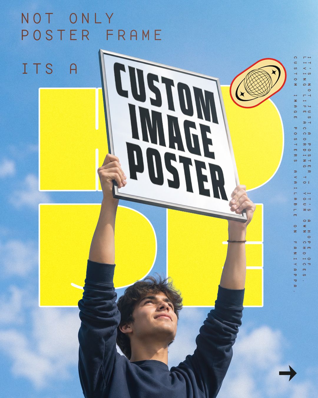 Custom image poster made from a personal photo