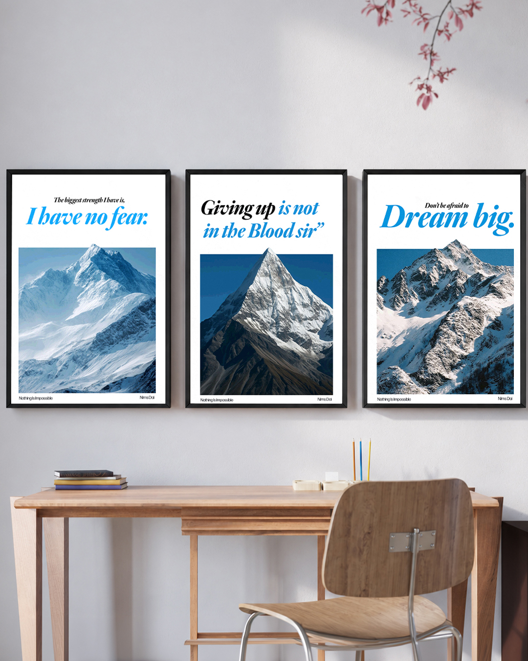 Three-frame poster set, alternate layout